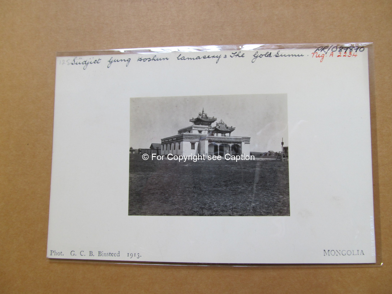 Main Temple (Gol süm). RGS089890 Binsteed, G.C. 1913